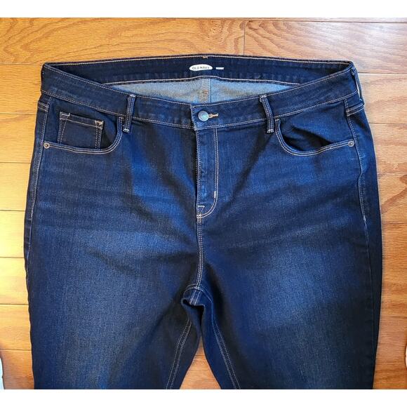 Old Navy Jeans Women Size 18 Skinny Dark Denim Jeans High-Rise - Picture 3 of 13